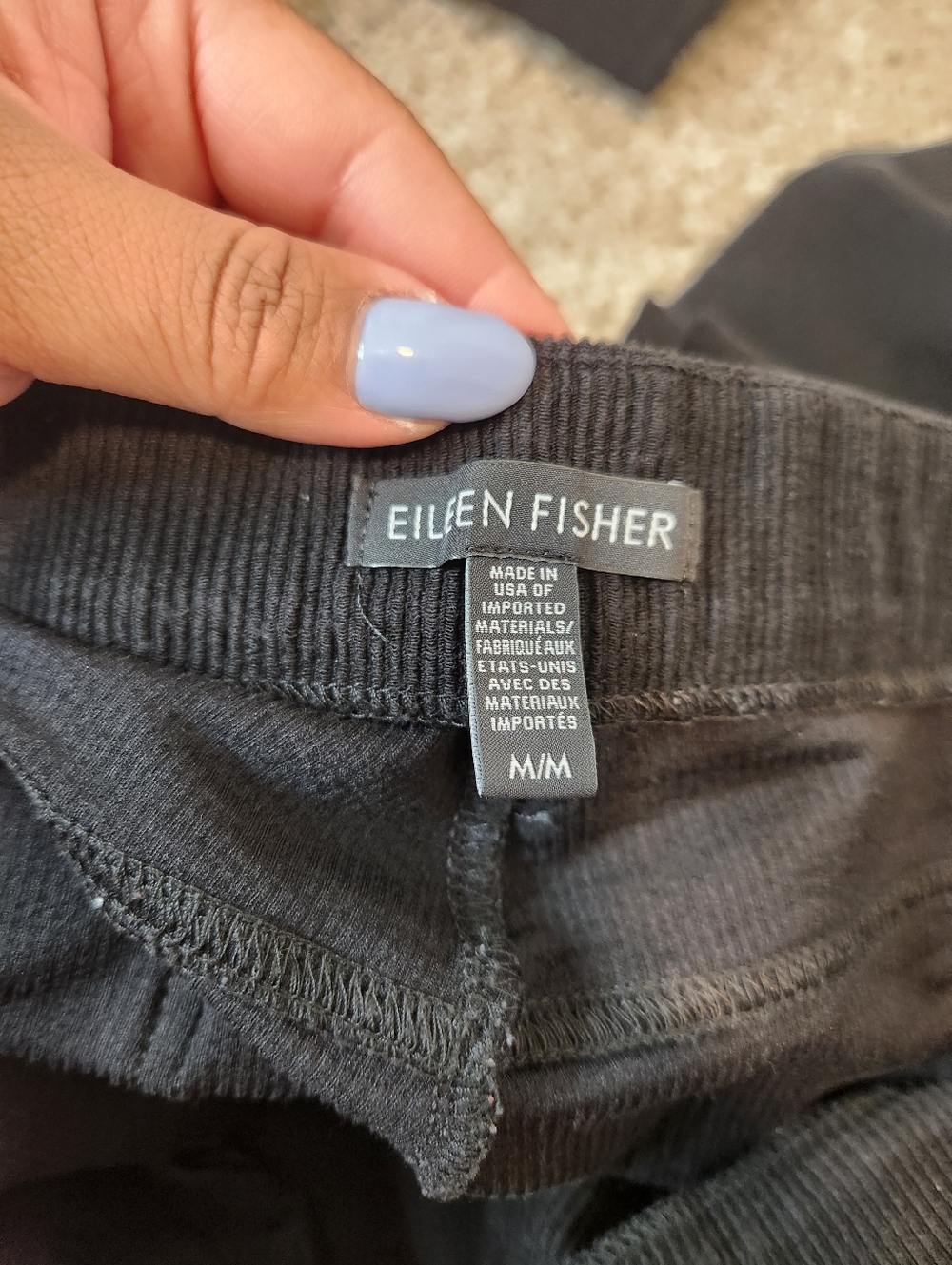 Eileen Fisher Fine Ribbed Textured Pants 5 Pocket Size Medium - Picture 4 of 8